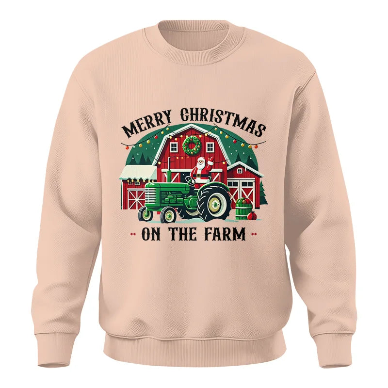 Image of Merry Christmas On The Farm 1 - Unisex Crewneck Sweatshirt