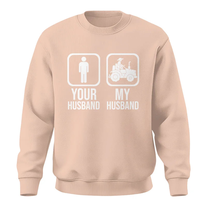 My Husband Is Cooler Than Yours Funny Farm Tractor 1 - Unisex Crewneck Sweatshirt