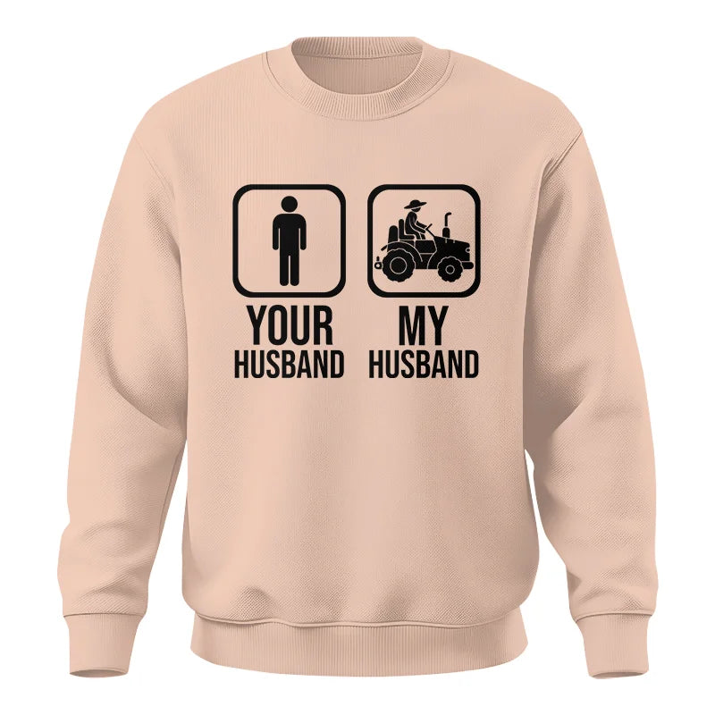 My Husband Is Cooler Than Yours Funny Farm Tractor 2 - Unisex Crewneck Sweatshirt