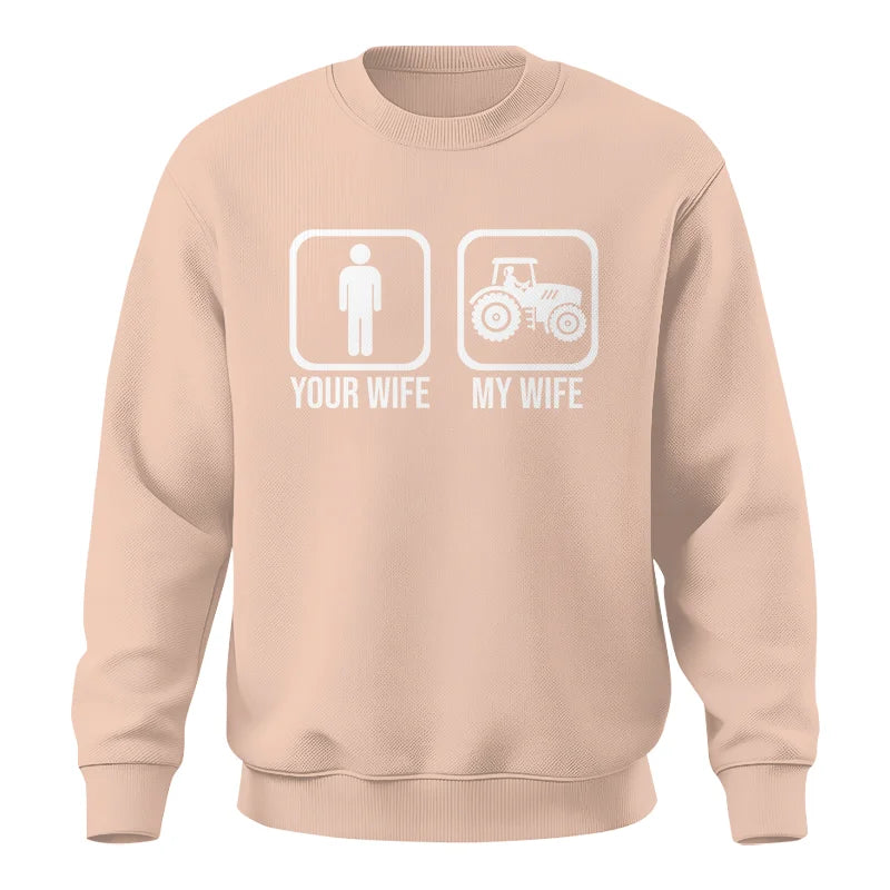 Image of My Wife Is Cooler Than Yours Funny Farm Tractor 1 - Unisex Crewneck Sweatshirt