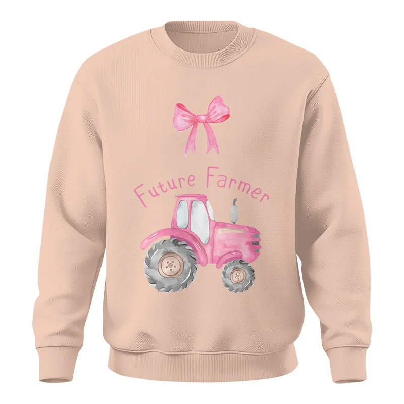 Image of Pink Tractor For Future Farmer - Unisex Crewneck Sweatshirt