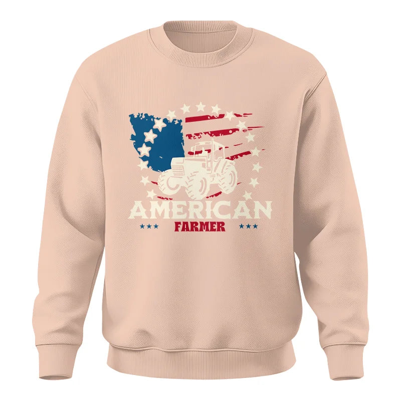 Proud To Be An American Farmer Citizen Veteran - Unisex Crewneck Sweatshirt