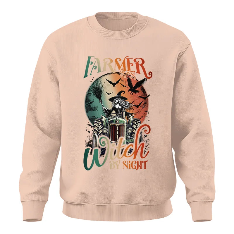 Tractor Halloween Farmer By Day Witch By Night - Unisex Crewneck Sweatshirt