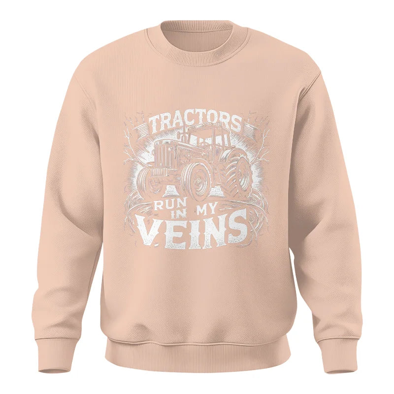 Tractors Run In My Veins - Unisex Crewneck Sweatshirt