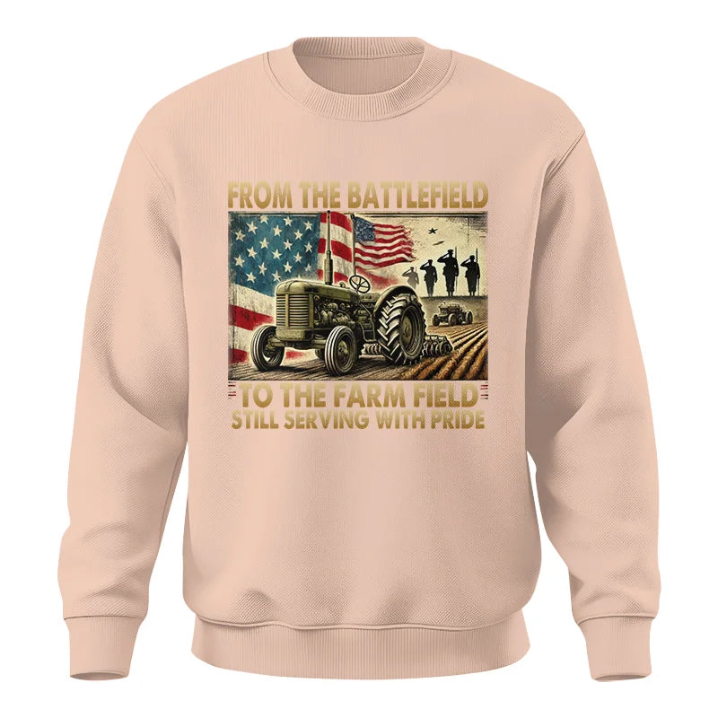 Veteran Farmer From The Battlefield To The Farm Field 1 - Unisex Crewneck Sweatshirt