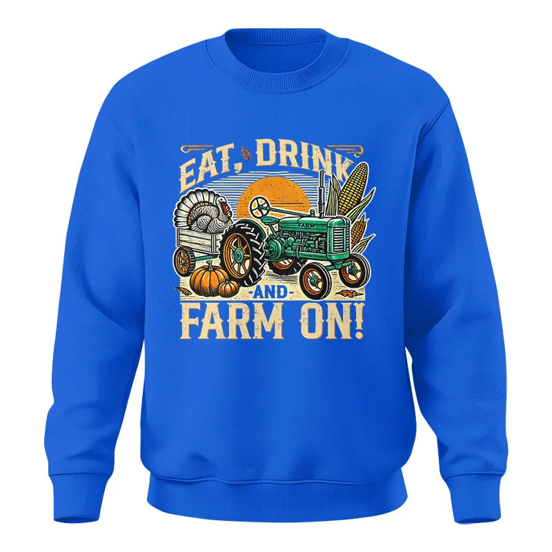 Image of Eat Drink and Farm On - Unisex Crewneck Sweatshirt