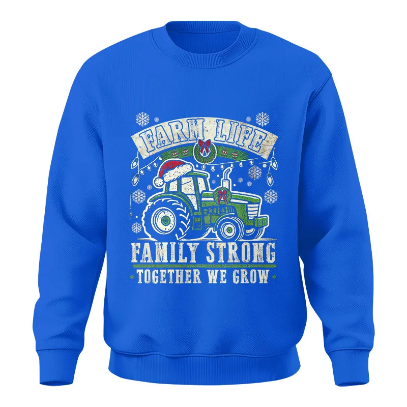 Image of Farm Life Family Strong Together We Grow - Unisex Crewneck Sweatshirt