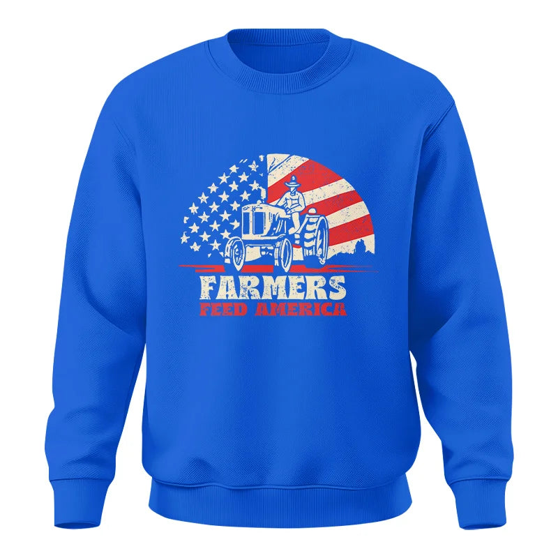 Image of Farmers Feed America Support Farmers - Unisex Crewneck Sweatshirt