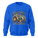 Get A Farmgirl To Marry You_A Tractor - Unisex Crewneck Sweatshirt