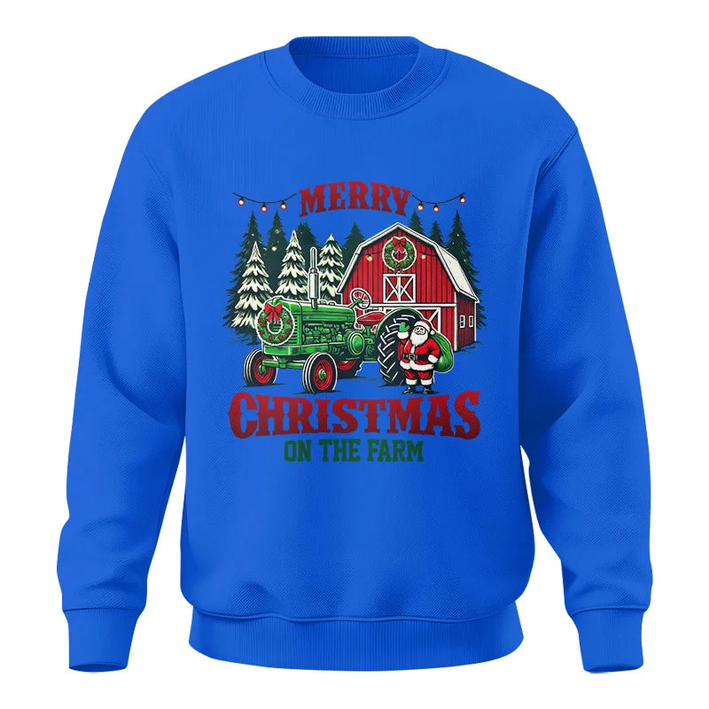 Image of Merry Christmas On The Farm 3 - Unisex Crewneck Sweatshirt