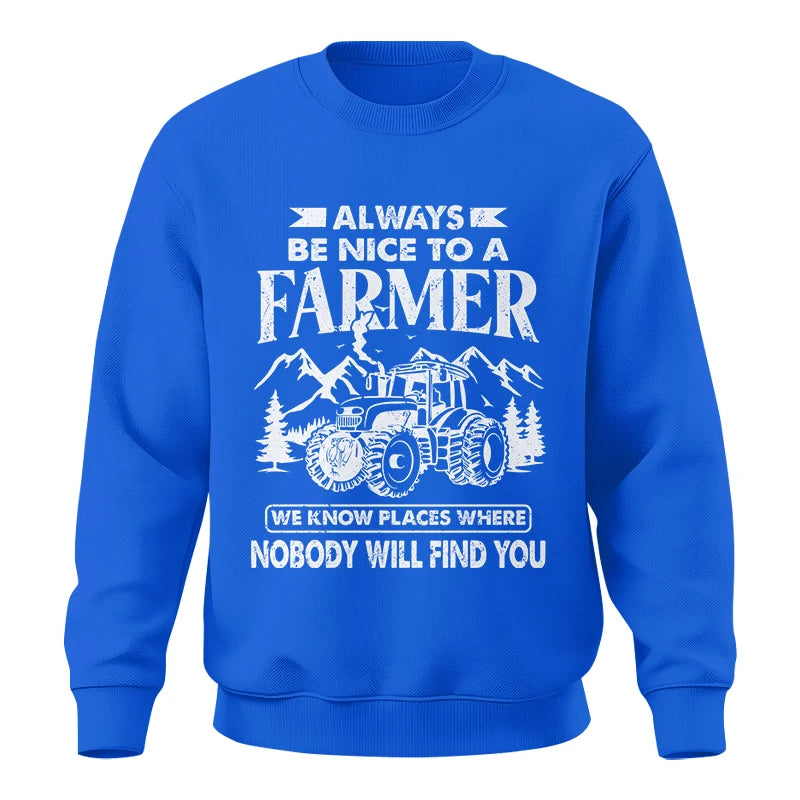 Nice Farmer Funny Tractor Rancher Farming - Unisex Crewneck Sweatshirt