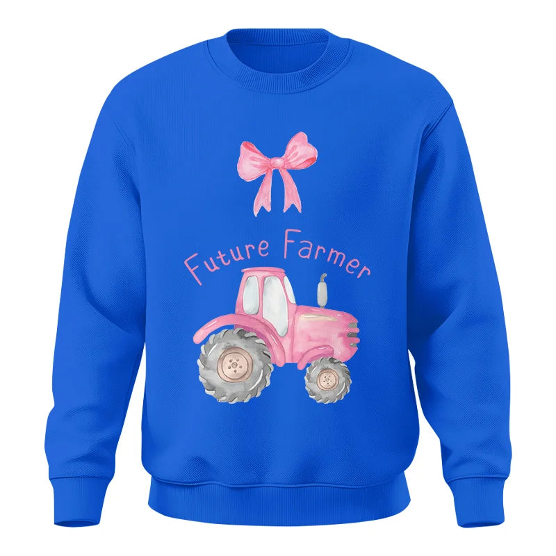 Pink Tractor For Future Farmer - Unisex Crewneck Sweatshirt