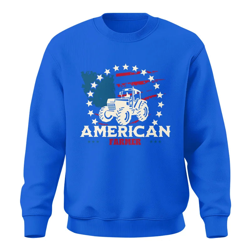 Proud To Be An American Farmer Citizen Veteran - Unisex Crewneck Sweatshirt