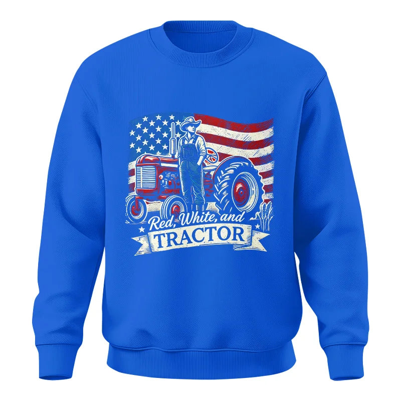 Image of Red White And Tractor - Unisex Crewneck Sweatshirt