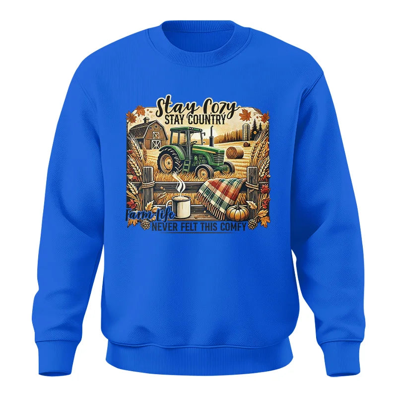 Stay Cozy_Stay Country_Farm Life Never Felt This Comfy 2 - Unisex Crewneck Sweatshirt