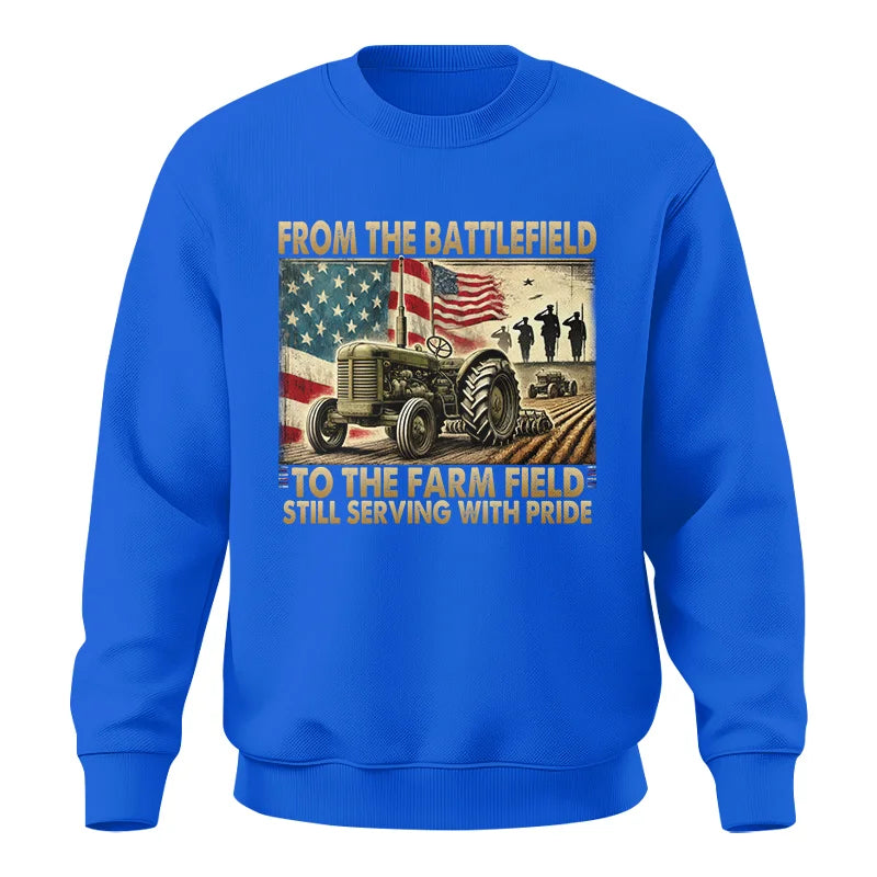 Veteran Farmer From The Battlefield To The Farm Field 1 - Unisex Crewneck Sweatshirt