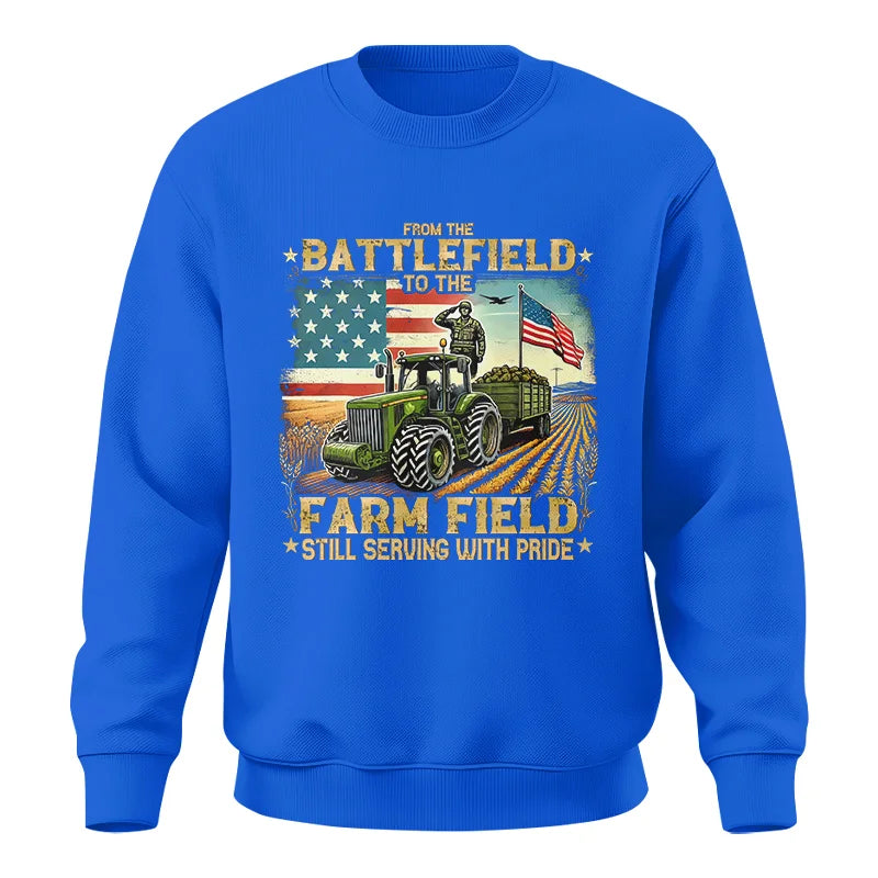 Veteran Farmer From The Battlefield To The Farm Field 2 - Unisex Crewneck Sweatshirt