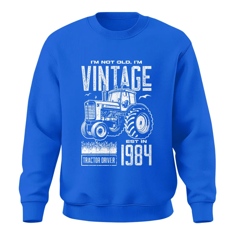 Vintage Tractor Farmer Birthday Born In 1984 2 - Unisex Crewneck Sweatshirt