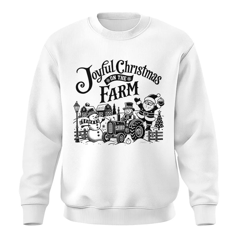 Joyful Christmas On The Farm 1 - Unisex Crewneck Sweatshirt