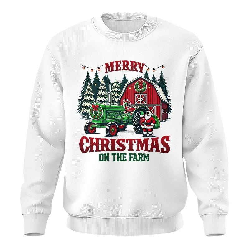 Image of Merry Christmas On The Farm 3 - Unisex Crewneck Sweatshirt