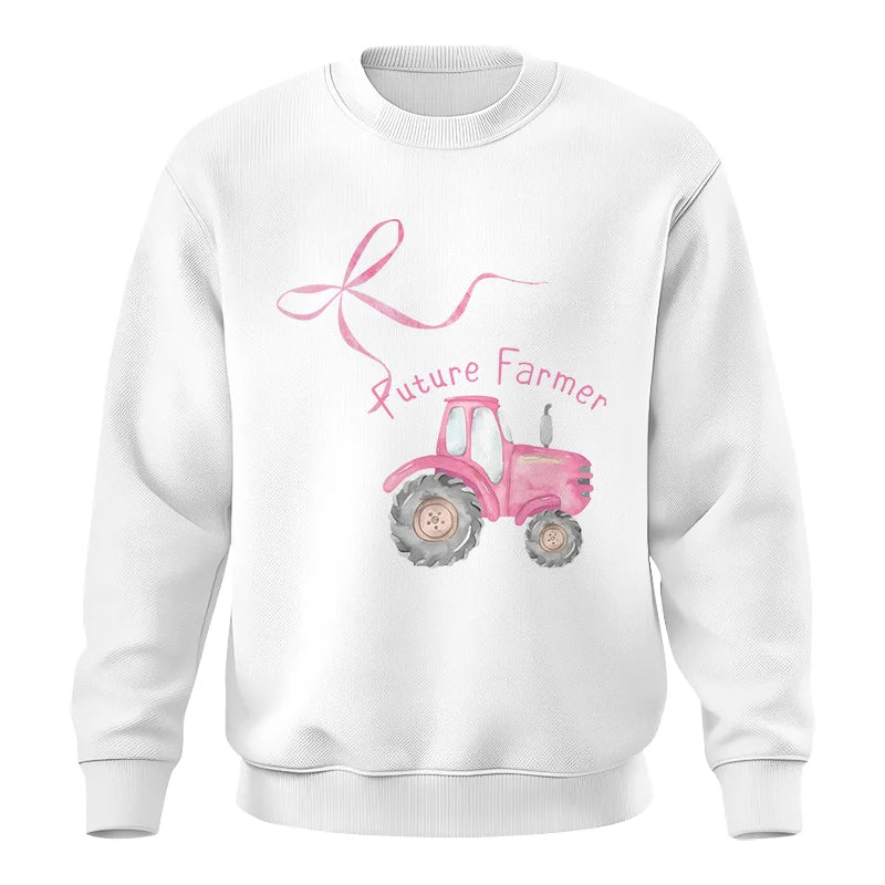 Pink Bow Cute Tractor - Unisex Crewneck Sweatshirt