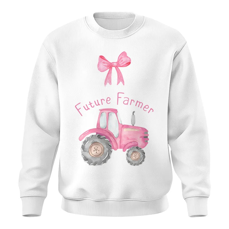 Pink Tractor For Future Farmer - Unisex Crewneck Sweatshirt