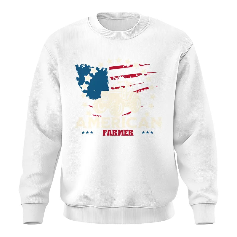 Proud To Be An American Farmer Citizen Veteran - Unisex Crewneck Sweatshirt