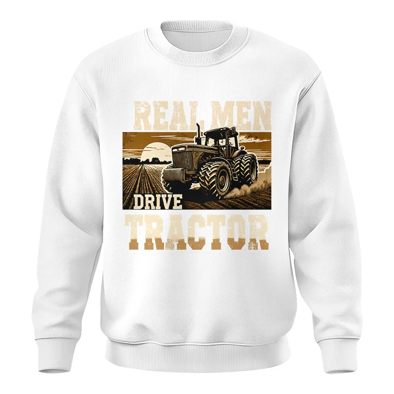 Image of Real Men Drive Tractor - Unisex Crewneck Sweatshirt