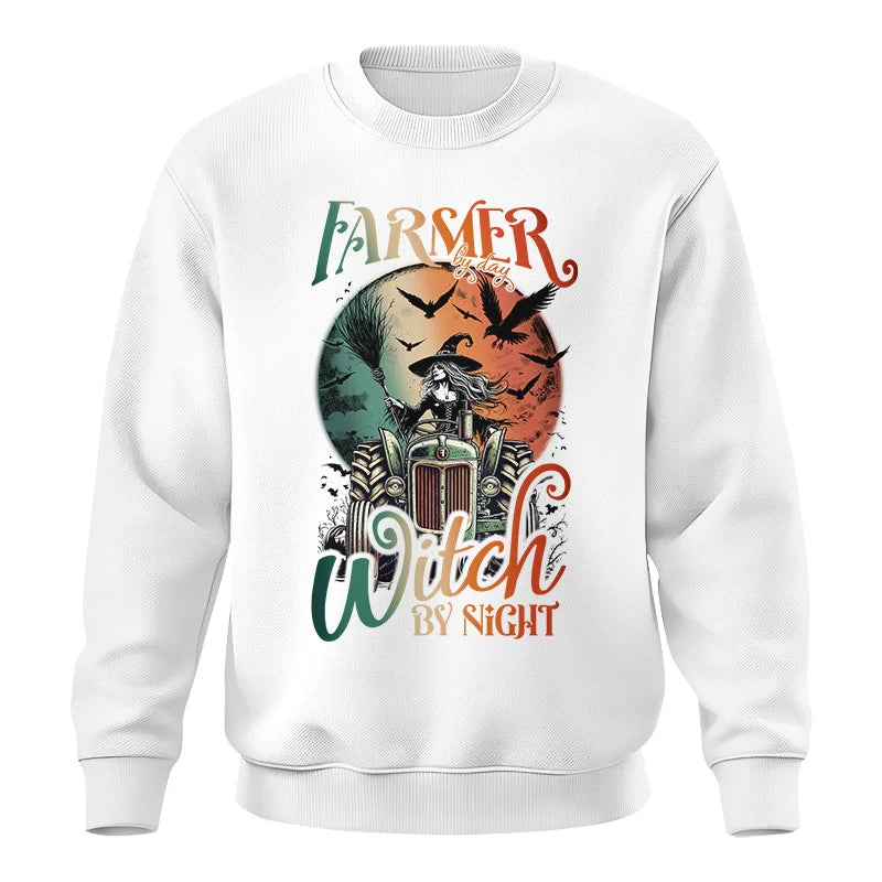 Tractor Halloween Farmer By Day Witch By Night - Unisex Crewneck Sweatshirt