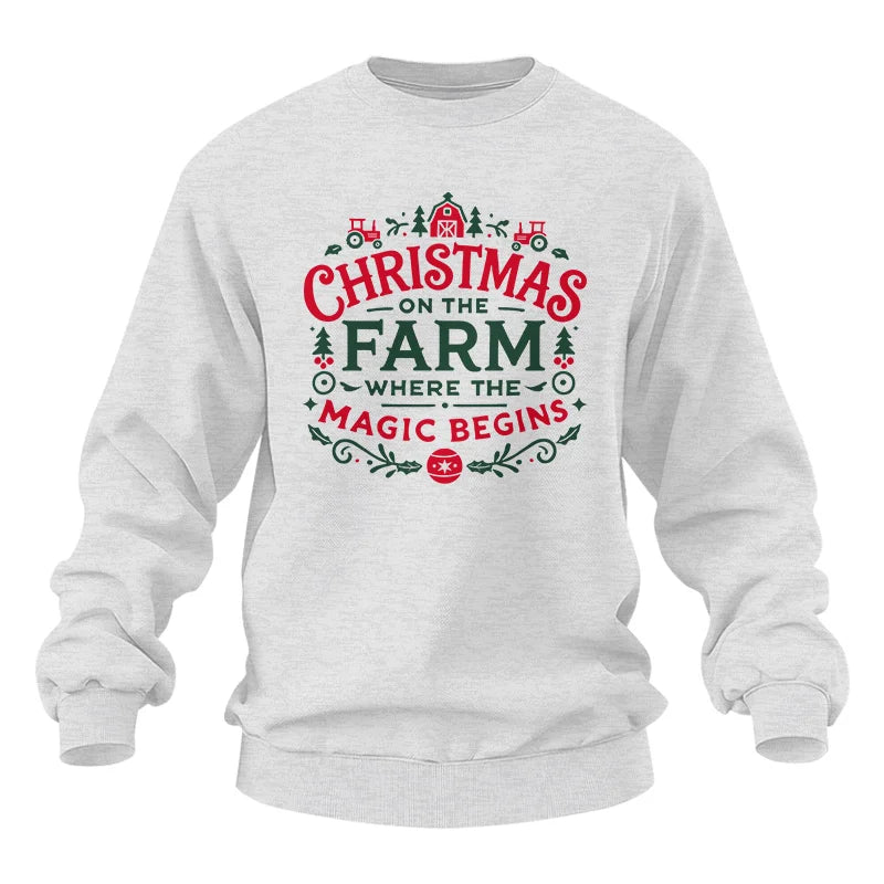 Image of Christmas on the Farm Where the Magic Begins! 1 - Unisex Heavy Blend™ Crewneck Sweatshirt