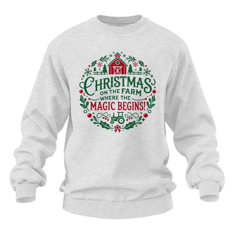 Christmas on the Farm Where the Magic Begins! 2 - Unisex Heavy Blend™ Crewneck Sweatshirt