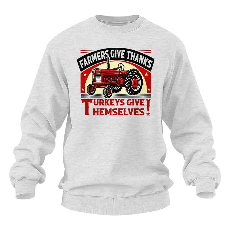 Image of Farmers Give Thanks Turkeys Give Themselves 2 - Unisex Heavy Blend™ Crewneck Sweatshirt