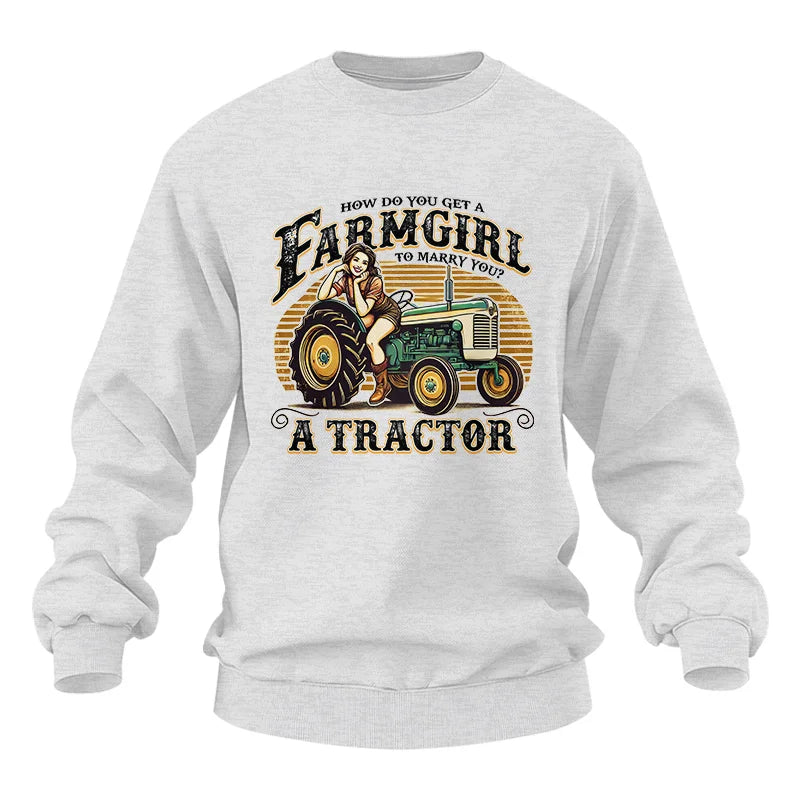 Image of Get A Farmgirl To Marry You_A Tractor - Unisex Heavy Blend™ Crewneck Sweatshirt