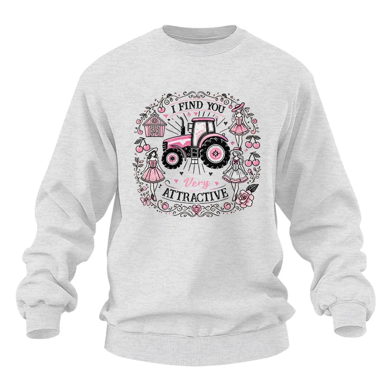 I Find You Very Attractive Pink Cherry - Unisex Heavy Blend™ Crewneck Sweatshirt