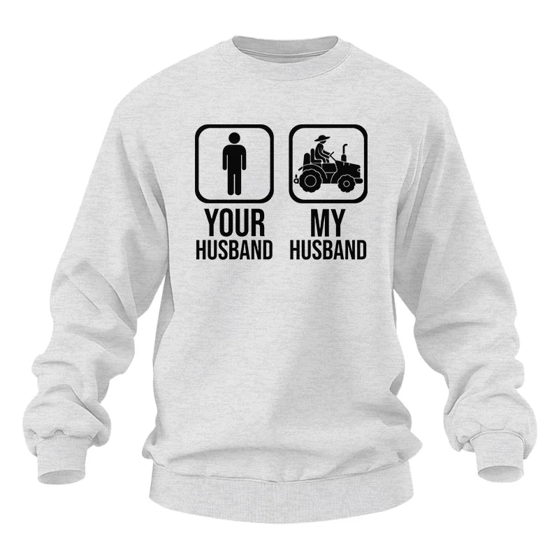 My Husband Is Cooler Than Yours Funny Farm Tractor 2 - Unisex Heavy Blend™ Crewneck Sweatshirt