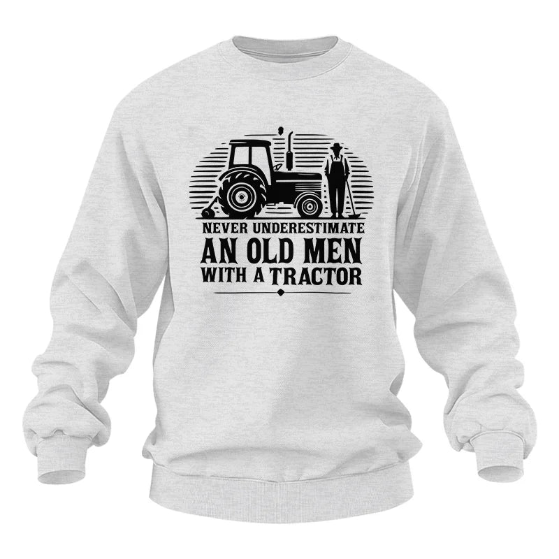 Never Underestimate An Old Men With A Tractor - Unisex Heavy Blend™ Crewneck Sweatshirt