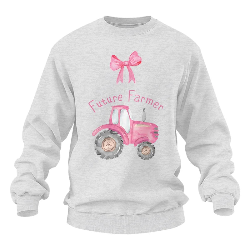 Pink Tractor For Future Farmer - Unisex Heavy Blend™ Crewneck Sweatshirt