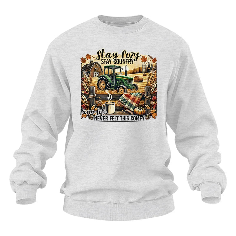 Image of Stay Cozy_Stay Country_Farm Life Never Felt This Comfy 2 - Unisex Heavy Blend™ Crewneck Sweatshirt