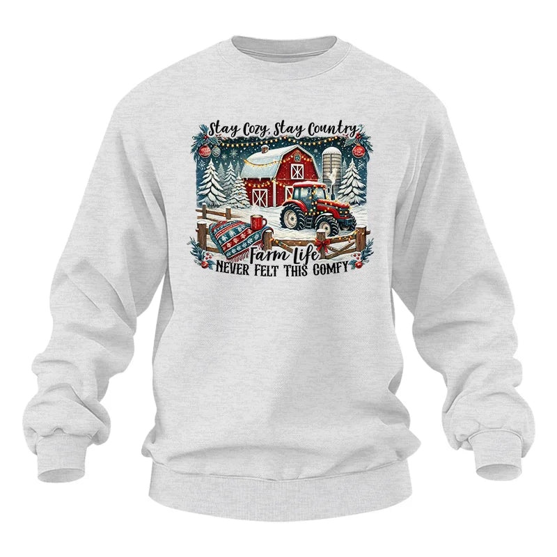 Stay Cozy_Stay Country_Farm Life Never Felt This Comfy 3 - Unisex Heavy Blend™ Crewneck Sweatshirt