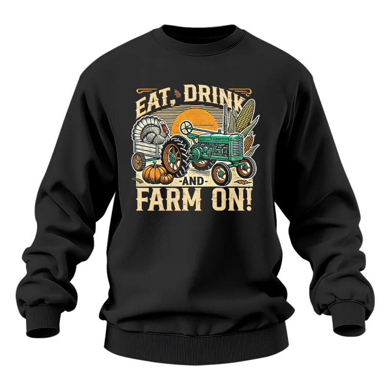 Image of Eat Drink and Farm On - Unisex Heavy Blend™ Crewneck Sweatshirt