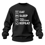 Eat Sleep Pull Tractors Repeat - Unisex Heavy Blend™ Crewneck Sweatshirt