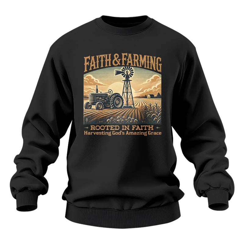 Image of Faith And Farming 3 - Unisex Heavy Blend™ Crewneck Sweatshirt