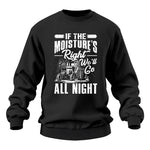 Farmer Tractor If Moistures Right We'll Go All Night - Unisex Heavy Blend™ Crewneck Sweatshirt