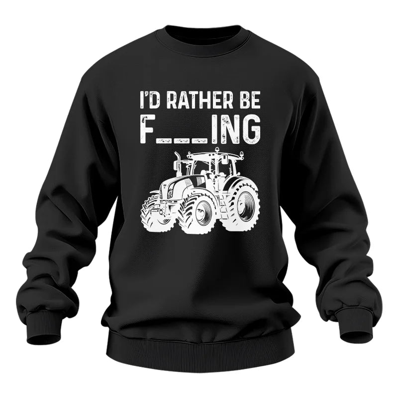 Image of Funny I Would Rather Be Farming Tractor 2 - Unisex Heavy Blend™ Crewneck Sweatshirt