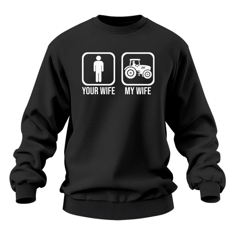 Image of My Wife Is Cooler Than Yours Funny Farm Tractor 1 - Unisex Heavy Blend™ Crewneck Sweatshirt