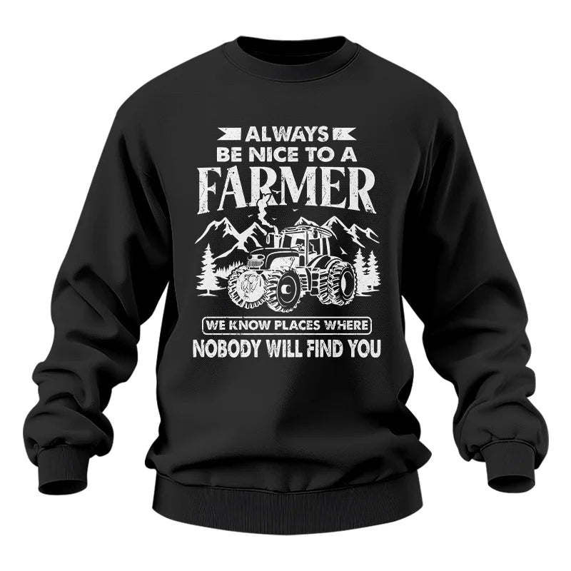 Nice Farmer Funny Tractor Rancher Farming - Unisex Heavy Blend™ Crewneck Sweatshirt