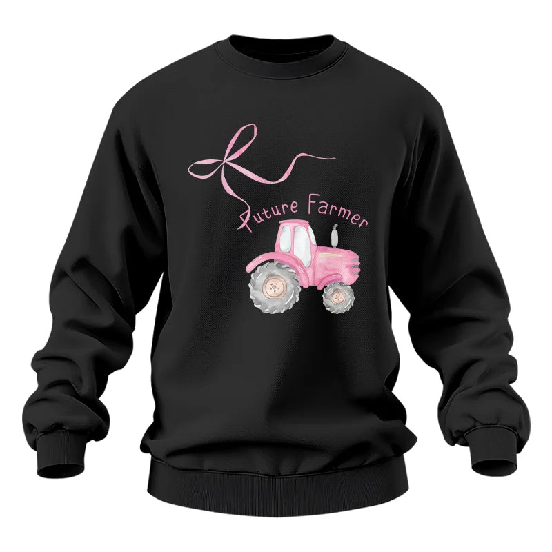 Pink Bow Cute Tractor - Unisex Heavy Blend™ Crewneck Sweatshirt