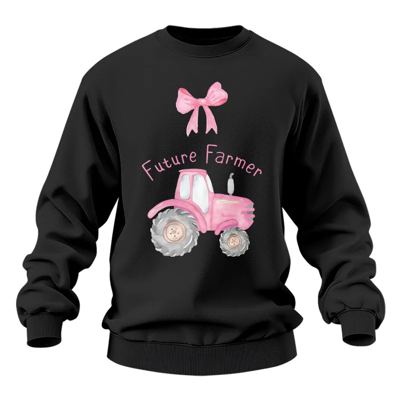 Pink Tractor For Future Farmer - Unisex Heavy Blend™ Crewneck Sweatshirt