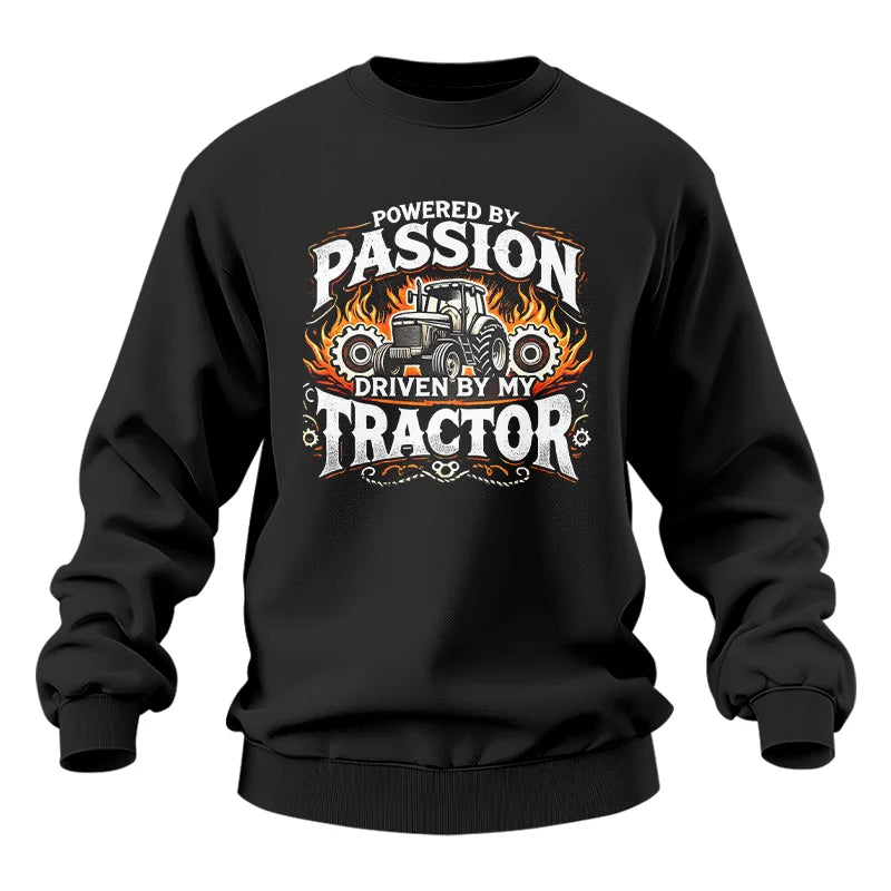 Powered By Passion Driven By My Tractor 1 - Unisex Heavy Blend™ Crewneck Sweatshirt