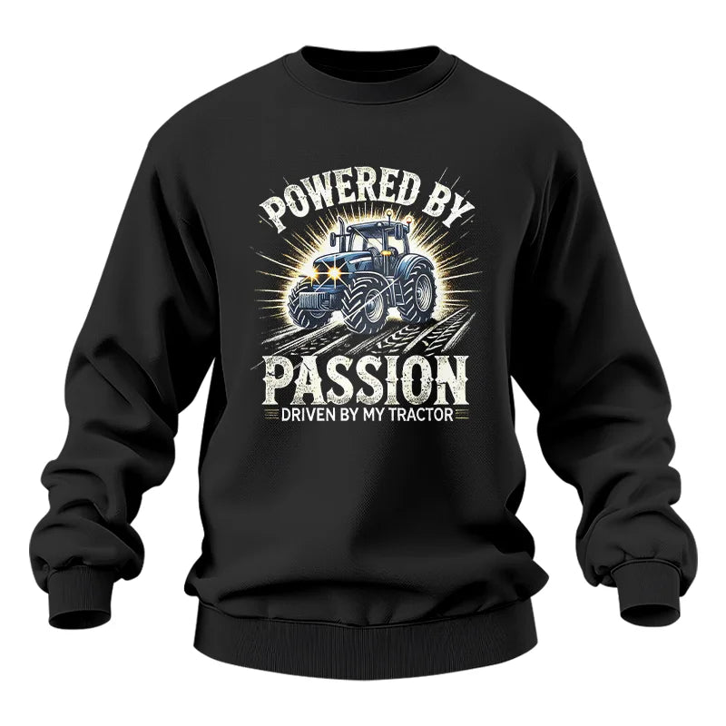 Image of Powered By Passion Driven By My Tractor - Unisex Heavy Blend™ Crewneck Sweatshirt